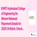BVRIT Hyderabad College of Engineering for Women Released Placement Details for 2020-24 Batch, Check Details