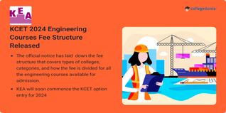 KCET 2024 Engineering Courses Fee Structure Released @kea.kar.nic.in; Check Details Here