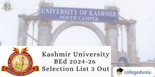Kashmir University BEd 2024-26 Selection List 3 Out; Check Admission Details Here