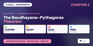 The Baudhayana-Pythagoras Theorem Class 8 Mathematics Handwrit