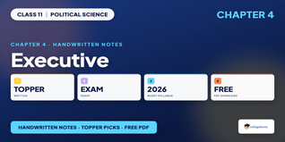 Executive Class 11 Political Science Handwritten Notes