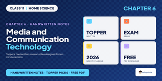 Media and Communication Technology Class 11 Home Science Handw