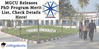 MGCU Releases PhD Program Merit List, Check Details Here!