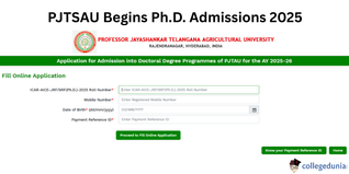 PJTSAU Begins PhD Admissions 2025; Apply Before October 6