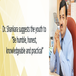 Dr. Shankara suggests the youth to “Be humble, honest, knowledgeable and practical”