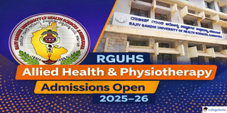 RGUHS Begins Online Applications for Allied Health Sciences & Physiotherapy Admissions 2025–26; Apply By December 31 @rguhs