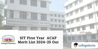 SIT First Year  ACAP Merit List 2024-25 Out; Check Direct Link Here