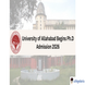 University of Allahabad Begins Ph.D Admission 2025; Apply Before October 22