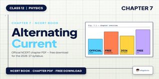 Alternating Current NCERT PDF Class 12 - Free Download