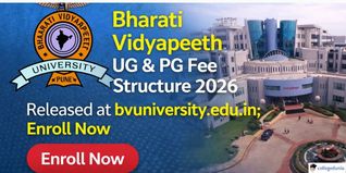 Bharati Vidyapeeth UG & PG Fee Structure 2026 Released at bvuniversity.edu.in; Enroll Now