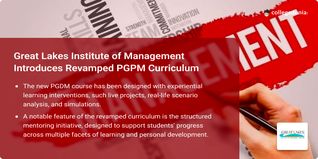 Great Lakes Institute of Management Introduces Revamped PGPM Curriculum Focused on Experiential Learning and Industry-Relevant Skills