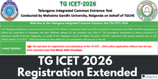 TG ICET 2026 Registration Extended to March 31; Apply Online @icet.tgche.ac.in