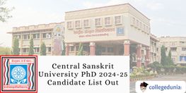 Central Sanskrit University PhD 2024 Candidate List