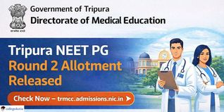 Tripura NEET PG Round 2 Provisional Allotment Result Released 2025 at trmcc.admissions.nic.in