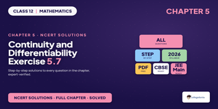 Continuity and Differentiability Class 12 NCERT Solutions Chapter 5 Ex 5.7