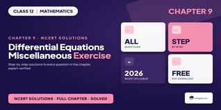 Differential Equations Class 12 NCERT Solutions Chapter 9 Misc