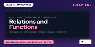 NCERT Exemplar Class 12 Maths Solutions Relations and Function...