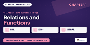 Class 12 Maths Handwritten Notes PDF - Class 12 Maths Ch 1