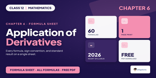 Application of Derivatives Class 12 Formulas - Class 12 Maths...