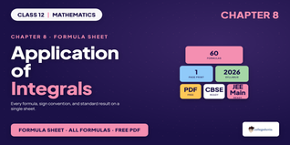 Application of Integrals Class 12 Formulas - Class 12 Maths Ch 8