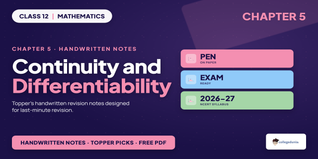 Handwritten Notes of Continuity and Differentiability for JEE...