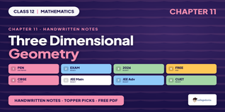 Class 12 Maths Handwritten Notes PDF - Class 12 Maths Ch 11