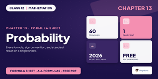Probability Formula - Class 12 Maths Ch 13