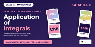 Class 12 Maths Handwritten Notes PDF - Class 12 Maths Ch 8