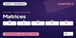 Ncert Solutions Class 12 Maths Chapter 3 Matrices