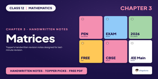 Class 12 Maths Handwritten Notes PDF - Class 12 Maths Ch 3