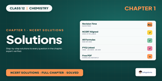 NCERT Solutions for Class 12 Chemistry Chapter 1 - Download PDF