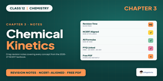 Class 12 Chemistry Ch 3 Chemical Kinetics Notes - Download PDF