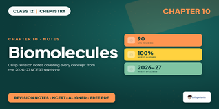 NCERT Class 12 Chemistry Chapter 10 Biomolecules Notes PDF