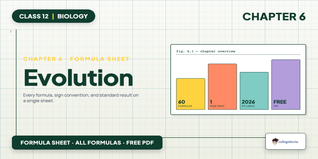 Class 12 Biology Ch 6 Evolution Formula Sheet PDF