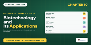 Biotechnology Applications Class 12 Biology Formula Sheet PDF
