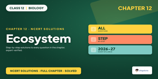 NCERT Class 12 Biology Ch 12 Ecosystem Solutions PDF Download
