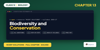 NCERT Class 12 Biology Ch 13 Biodiversity Conservation Solutions
