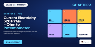 Class 12 Physics Chapter 3 Current Electricity PYQ PDF 2026