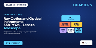 Class 12 Physics Chapter 9 Ray Optics and Optical Instruments PYQ PDF 2026
