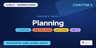 Planning Class 12 Business Studies Notes PDF