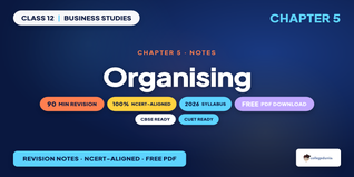 Organising Class 12 Business Studies Notes PDF