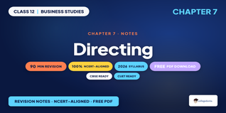 Directing Class 12 Notes PDF