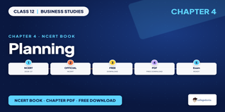 Planning Class 12 Business Studies NCERT Book PDF