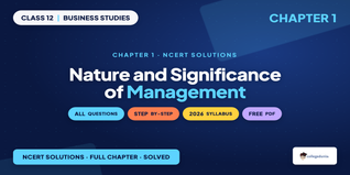 Nature and Significance of Management Class 12 NCERT Solutions PDF