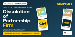 Dissolution of Partnership Firm Handwritten Notes PDF