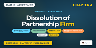 Dissolution of Partnership Firm Class 12 NCERT Book PDF
