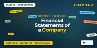 NCERT Class 12 Accountancy P2 Chapter 3 Financial Statements of a Company Book PDF
