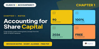 Class 12 Accountancy P2 Chapter 1 Accounting for Share Capital Notes