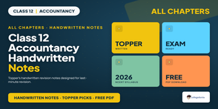 Class 12 Accountancy Handwritten Notes - Free PDF Download