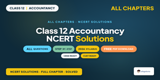 Class 12 Accountancy NCERT Solutions - Free PDF Download